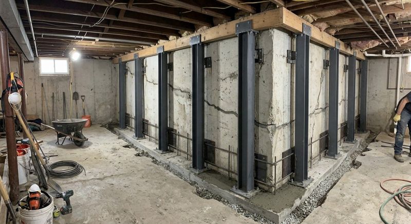 Basement Stabilization in Bethesda, MD