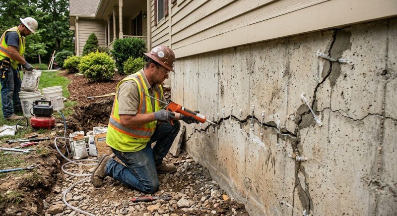 Cracked Foundation Repair in Bethesda, MD