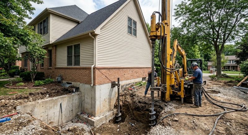 Helical Piers Installation in Bethesda, MD