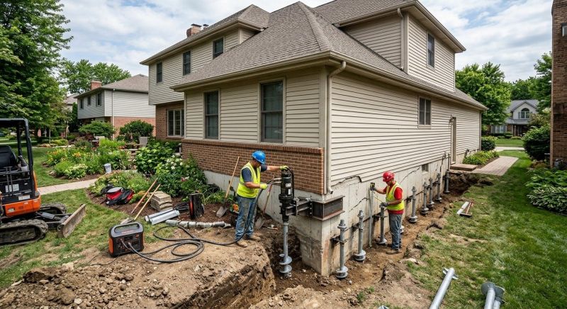 Helical Pile Installation in Bethesda, MD