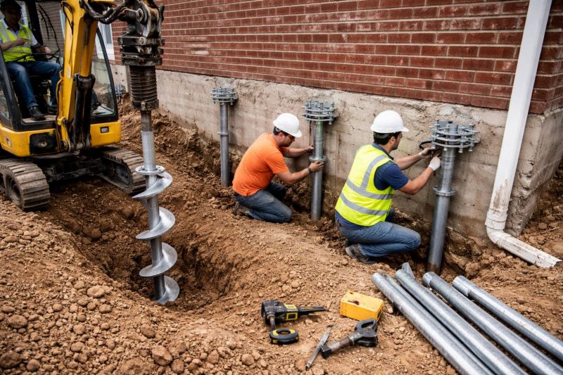 Helical Pile Installation in Bethesda, MD